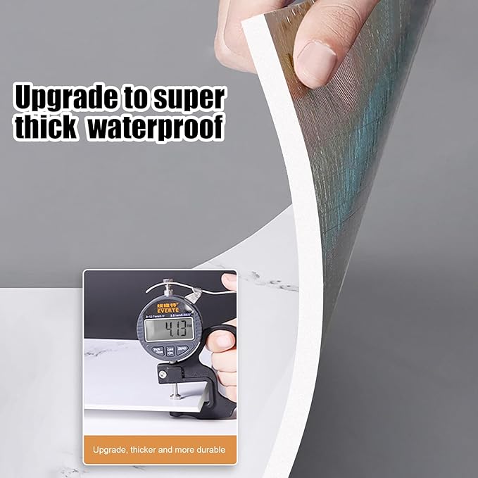 Chejiaye Thick 10pcs Marble Peel and Stick Backsplash Surface Waterproof Wall