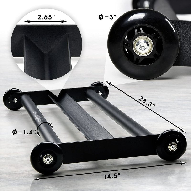 Yes4All Glute Ham Glider, Exercise Wheels for Home Gym Fitness, Glute Hamstring, Booty Building, Leg Excerise & Ab Roller for Abs Workout Equipment