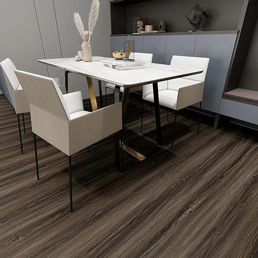 Wood Grain Peel and Stick Floor Tiles – 11.8” Width, Full Roll Length of 118" –