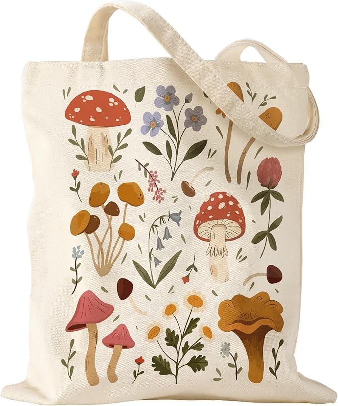 Miss Adola Aesthetic Canvas Tote Bag for Women - Sturdy Cloth Cotton Totes Bag with Pattern Shoulder Bag