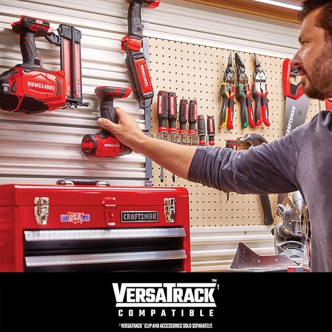 CRAFTSMAN V20 Stick Vacuum Cordless Rechargeable,3 Speed, Lightweight, Powerful Suction, Brushless, Extended Runtime, Battery and Charger Included (CMCVS501M1)