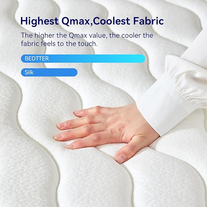 10 Inch Queen Hybrid Mattress, Charcoal Cooling Gel Memory Foam Mattress in a Box,Pocketed Springs for Isolate Motion, Pressure Relief, CertiPUR-US Certified, Support Comfort