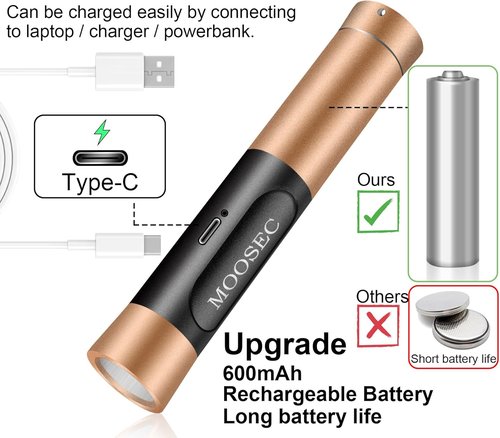 MOOSEC Electronic Whistle - Rechargeable Handheld Whistle with LED Flashlight | 3 Adjustable Tones, 0-125dB Volume