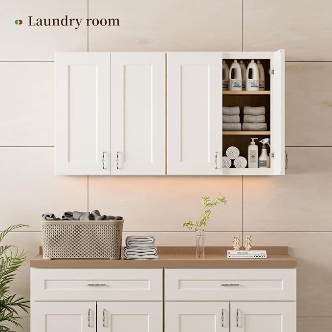 Kisart Laundry Room Cabinets Wall Mounted