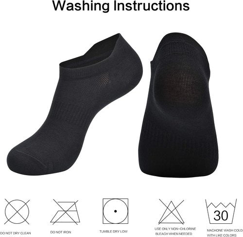 ATBITER Ankle Socks - Thin Athletic No Show Socks for Men & Women | 6-12 Pairs with Heel Tab