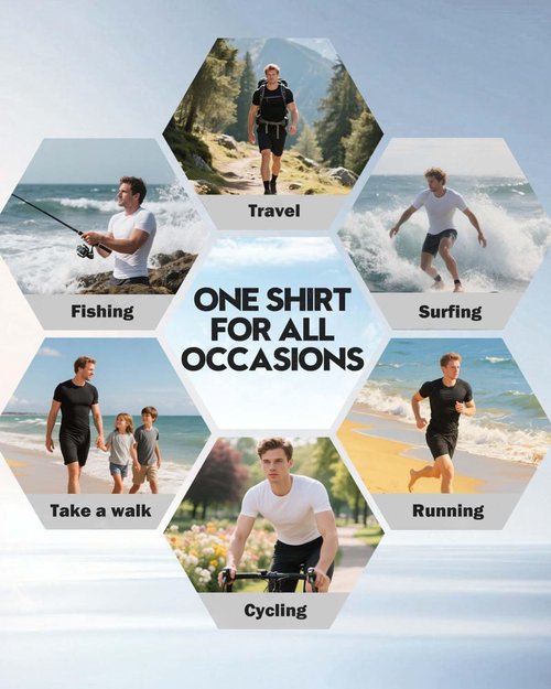 CYPER SUN 5 Pack Men's Compression Shirts Short Sleeve Cool-Dry Workout Rash Guard Athletic Base Layer Undershirts for Gym Medium