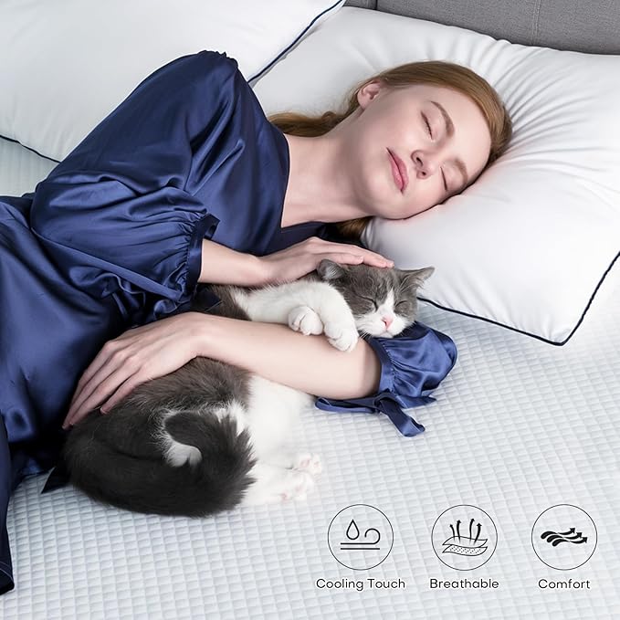 3 Inch Memory Foam Mattress Topper Queen Size, 2 Inch Cooling Egg Crate Gel Memory Foam Plus 1 Inch High Density Gel Bed Topper