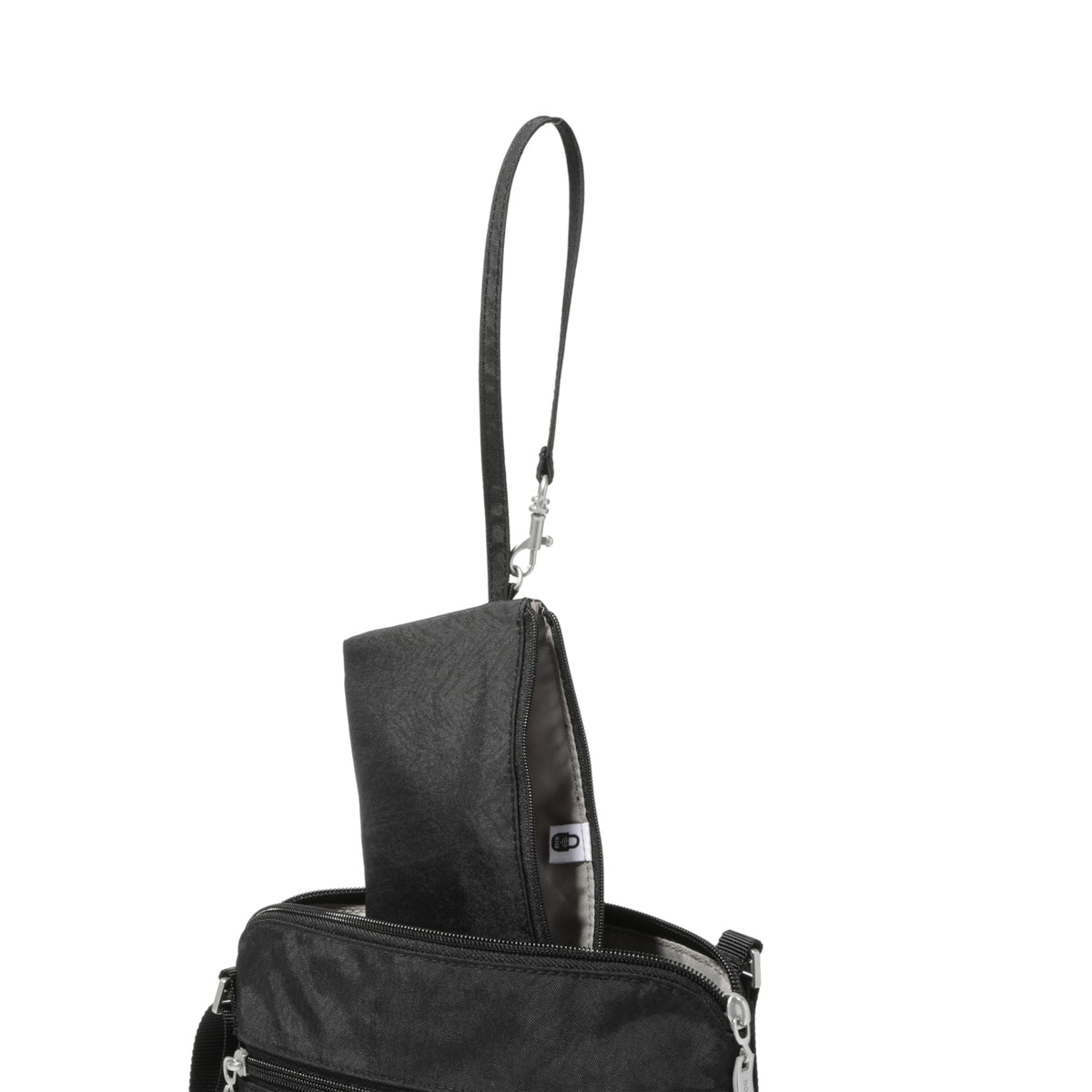 Baggallini Women's Pocket Crossbody, Black Zebra