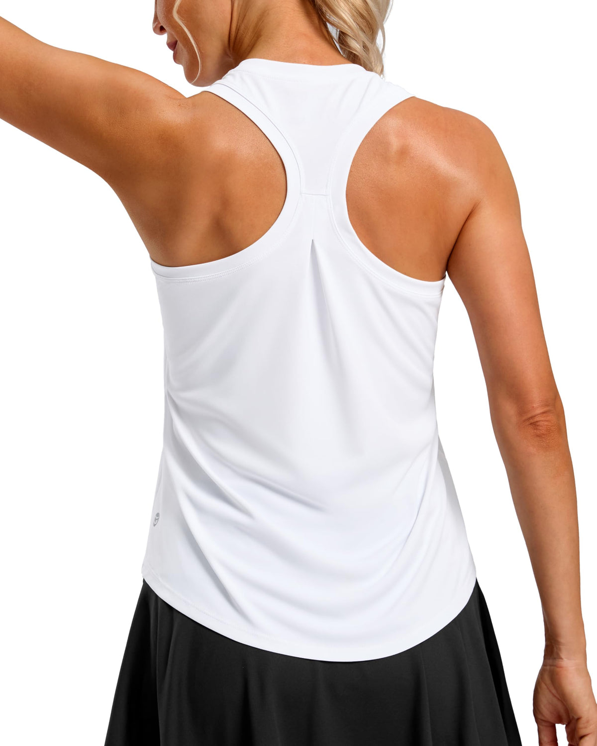 G Gradual Women's Workout Tank Tops Racerback Athletic Yoga Tops Loose Fit Sleeveless Running Gym Sports Shirts for Women(White,XL)
