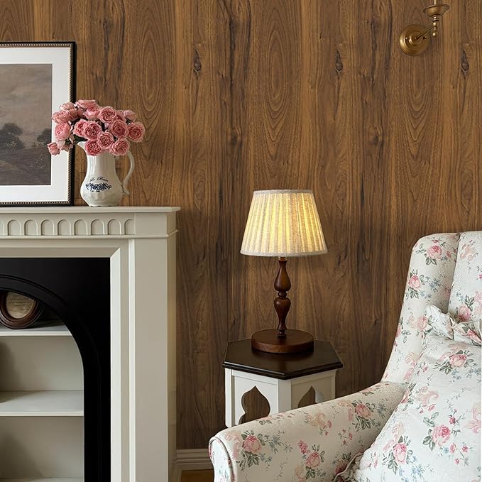 COSNIGHT Wood Grain Contact Paper, Vintage Peel and Stick Wallpaper 23.6''x118''