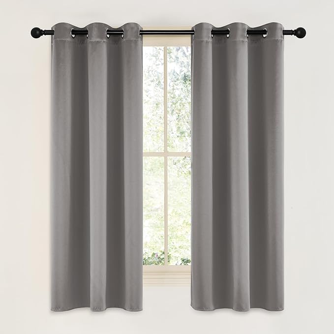 NICETOWN Room Darkening Cafe Satin Curtains