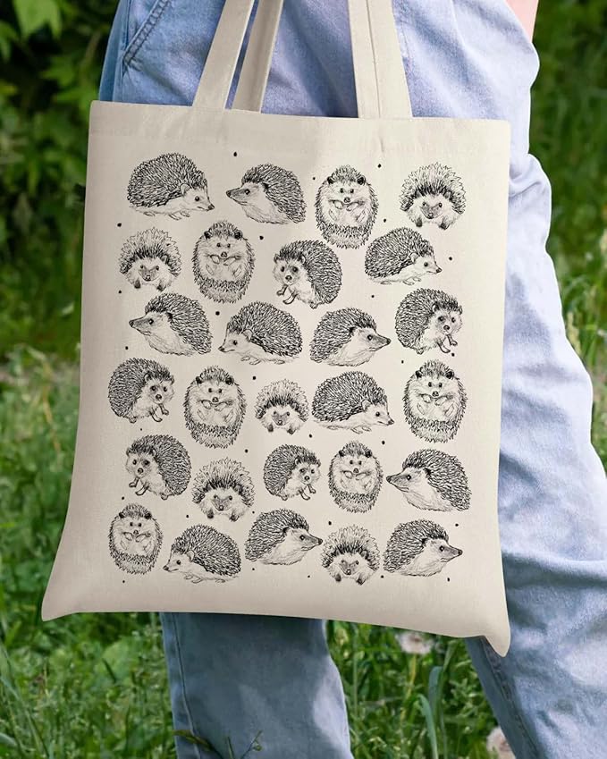 AUSVKAI Canvas Tote Bag Aesthetic for Women, Cute Reusable Cloth Cotton Bags for Shopping Beach Grocery
