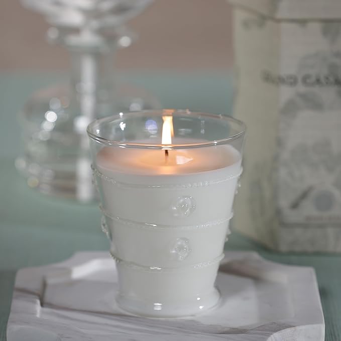 Zodax Grand Casablanca Glass Jar Scented Candle for Home Decor - Single-Wick Candle Ideal for Kitchen and Bathroom - Makes a Great Gift for Women and Men - Versailles Tuberose - 8.3 Oz.