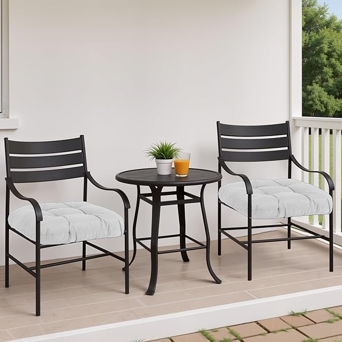 MTMR Water-Repellent Outdoor Chair Cushions Set of 2, 19”X19” Patio Chair Cushions with High Elasticity PP Cotton, Thick Tufted Outdoor Patio Furniture Cushions, Seat Cushions for Outdoor Furniture