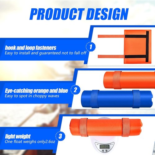 Deekin Paddle Float - 2/4 Pack for Kayak, Canoe & Surf | Prevents Paddle Sinking in Water
