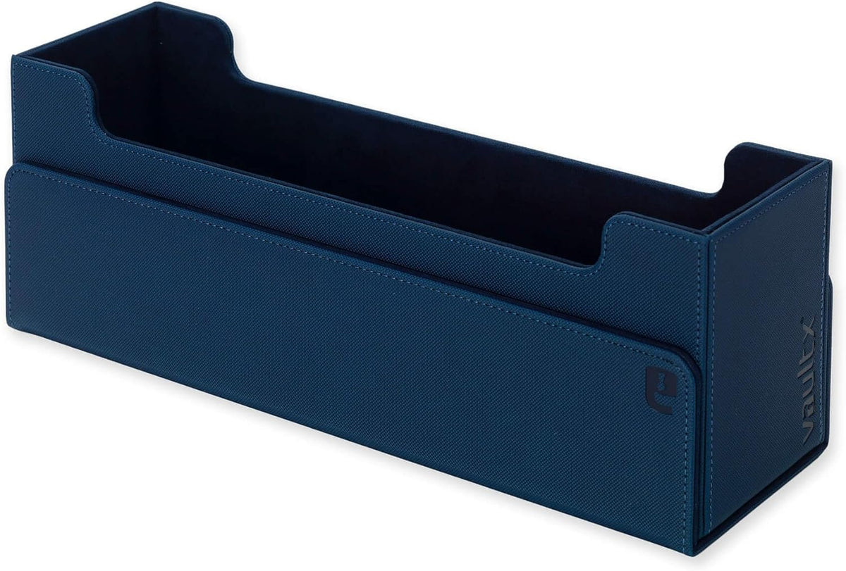 Vault X Trading Card Storage Box - Premium Exo-Tec Material with Magnetic Lid & Dividers | Organize TCG & Sports Cards (Blue)