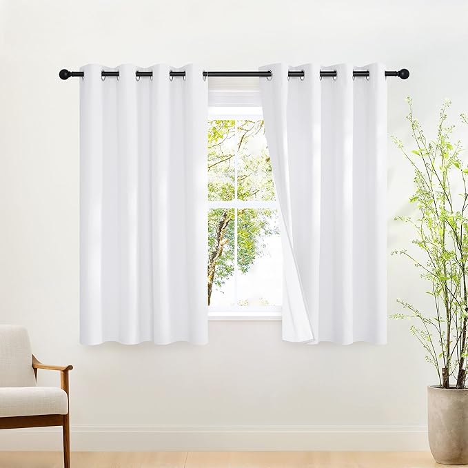 NICETOWN 100% Blackout Door Curtain 63 inch Long Thermal Insulated Room