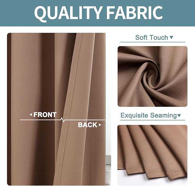 ChrisDowa Blackout Curtains 120 Inches Long