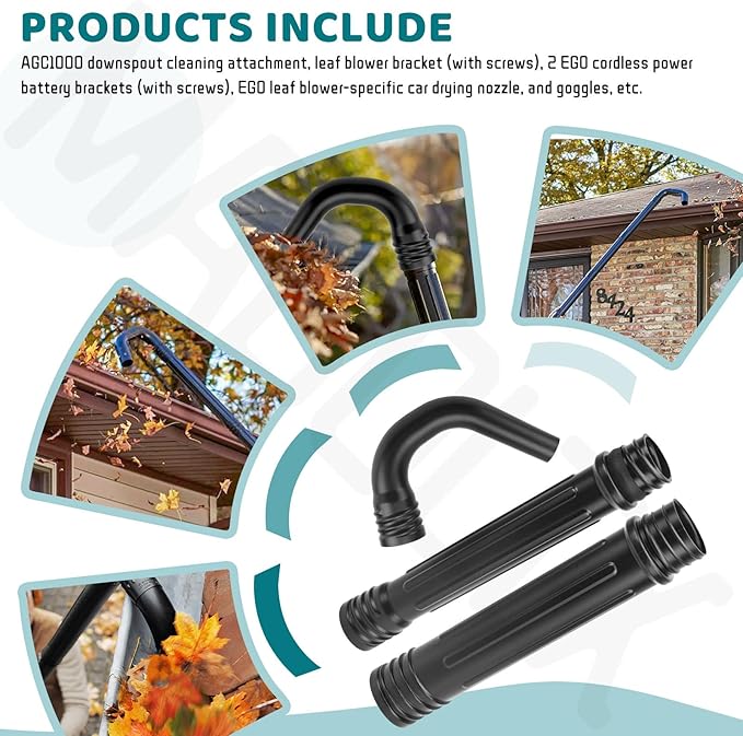 Gutter Cleaning Attachment Kit- Replace AGC1000, Compatible with EGO LB5300, LB5750, LB5800, LB6150, LB6500, LB6700, and LB7650 Leaf Blowers