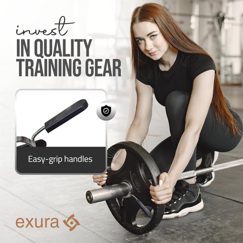 Exura Pack of 2 pairs of Spring Collars 1&2 inch(25mm &50mm) Barbell Clips, Barbell clamps, 2 Pairs of Barbell Collars, Olympic Barbell Clamps Set, Weight Clips For Bars, Weight Bar Clamps