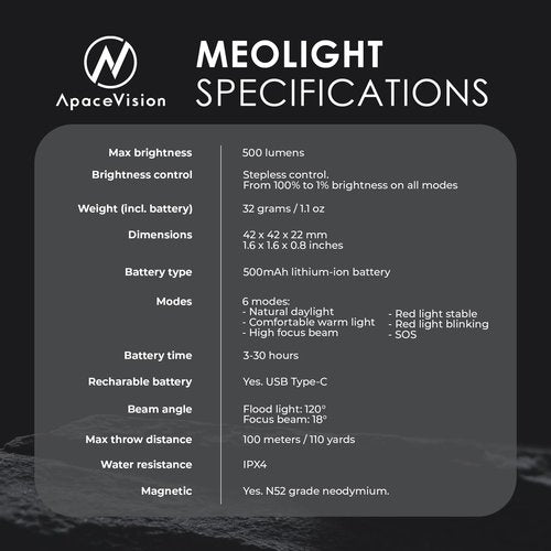 MEOLIGHT 500 Lumen Light for Running, Dogs, Walking - Wearable Flashlight Chest LED Safety Light for Dog Collars, Bike Tail Lights, Hiking, Camping - Reflective Accessories (2X Meolight)