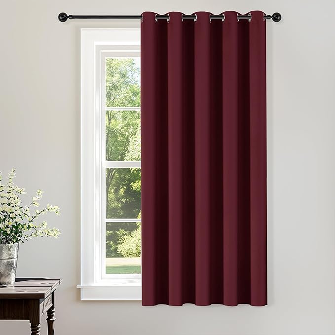 ChrisDowa Burgundyout Curtains 70 inches Wide