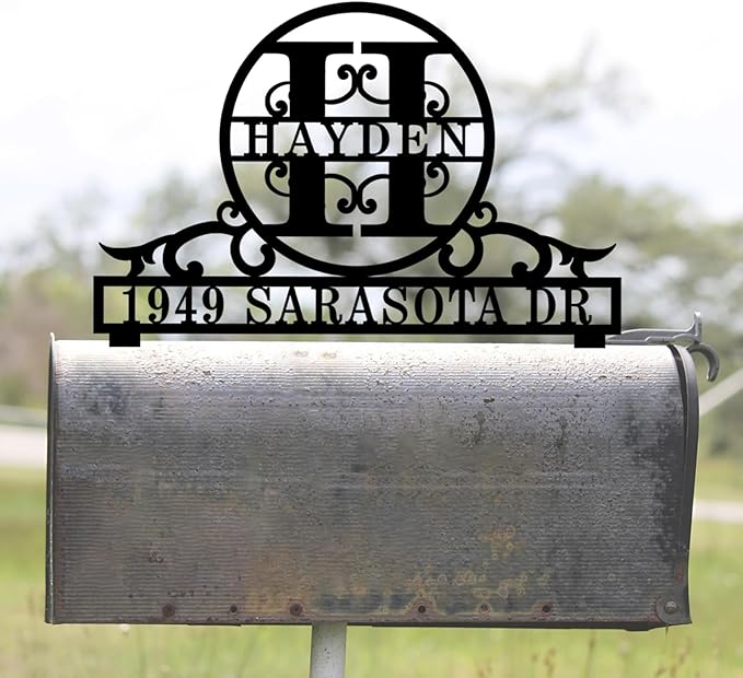 Address Plaque for Mailbox,Personalized Mailbox Topper Address Sign,Mailbox Plaques with House Number,Custom Address Sign,Personalized Decorative Mailbox Sign