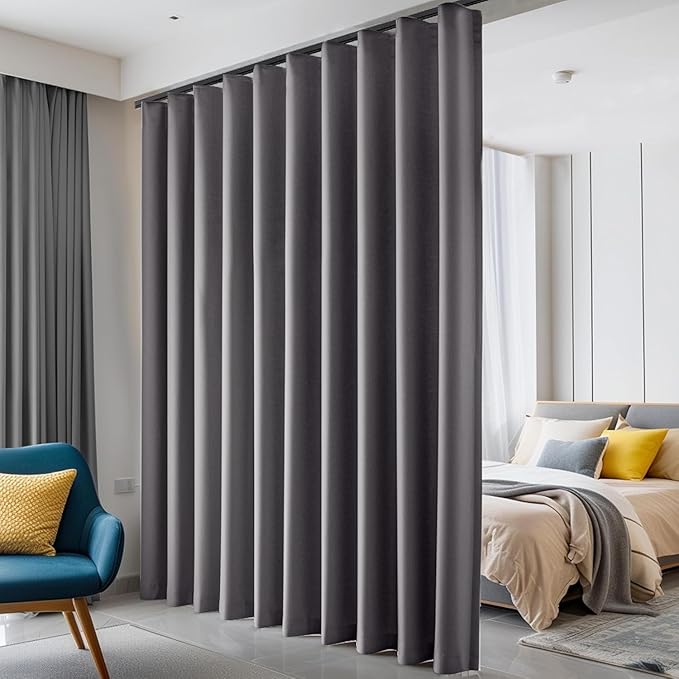 Hoeflife Room Divider Curtains Blackout Floor to Ceiling Curtain