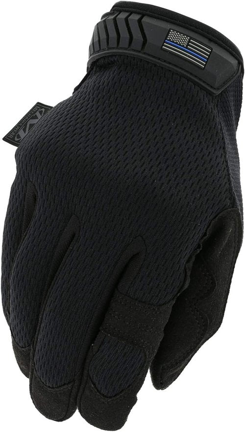 Mechanix Wear - Covert Tactical Gloves | Thin Blue Line Design, Large Size, Black Color