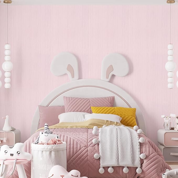 Pink Grasscloth Peel and Stick Wallpaper Texture Contact Paper A Set of 15.7" X
