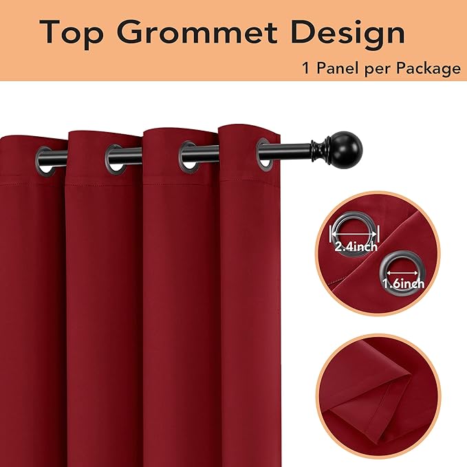 BONZER Wide Room Divider Blackout Curtain Total Privacy Wall Room Darkening