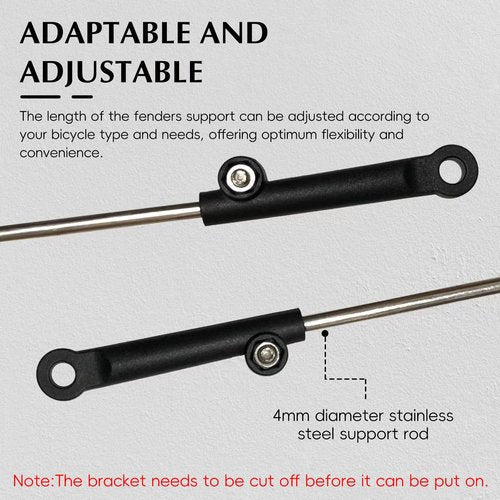 AGLOO 12pcs Bike Fenders Support Extension Sleeve for 20/24/26inches Fenders - Installation Rack Accessories for Bicycle Mud Guard Connecting Stem Rod