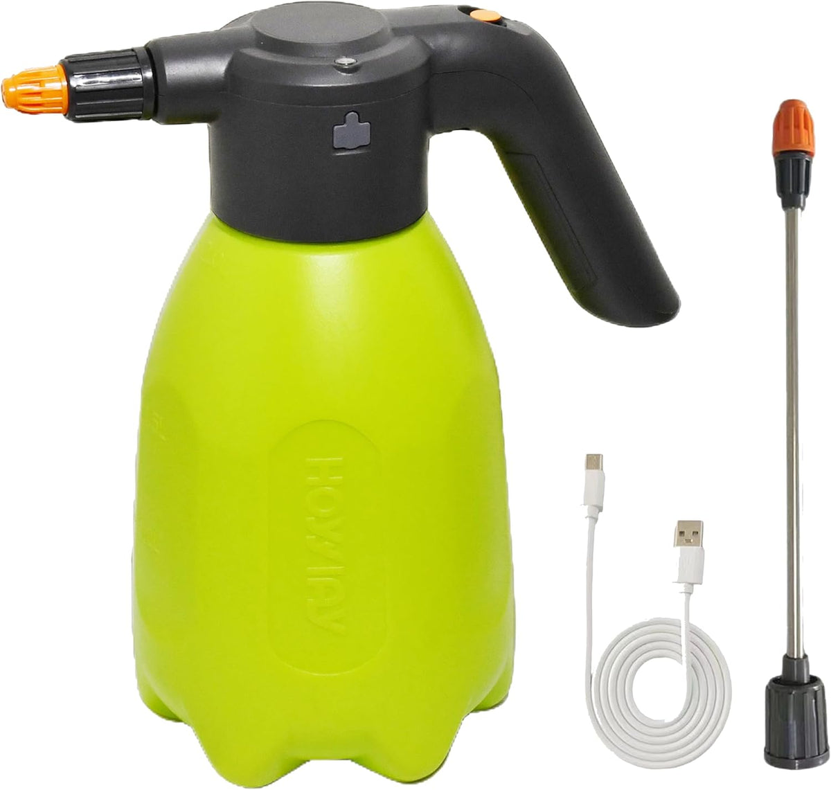 0.5 Gallon Electric Spray Bottle - Garden Sprayer & Plant Mister with Adjustable Nozzles, Rechargeable Battery Powered, Automatic Watering Can for Indoor/Outdoor Plants