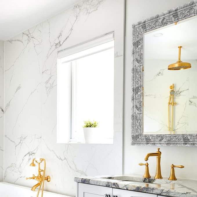 180'' Marble Polyethylene Foam 3D Wall Edging, Self Adhesive Wallpaper Border