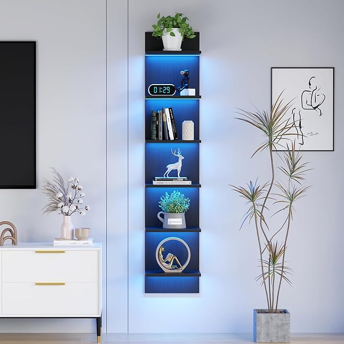 Qupui 6 Tier Wall Shelf Unit