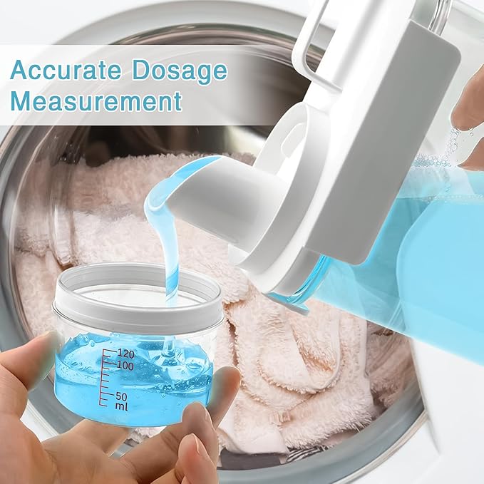 3 Pack Laundry Detergent Dispenser, 78oz Laundry Soap Dispenser, Refluxable Laundry Detergent Container, Plastic Liquid Laundry Detergent Dispenser for Laundry Room Organization with 6 Labels