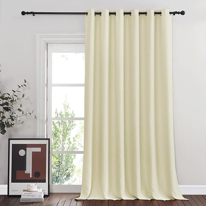 NICETOWN Room Divider Curtain 132 Inches Long, Wide Blackout Sliding Door