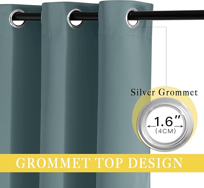 NICETOWN Blackout Curtain for Sliding Door, Patio Door Curtains, Grommet