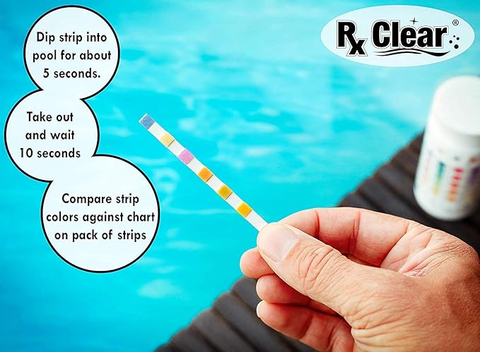 Rx Clear Deluxe Spring Chemical Opening Pool Cleaning Kit | for Swimming Pools Up to 15,000 Gallons | Includes Shock, Clarifier, pH Minus, Algaecide and More | Keep Your Pool Clean and Clear