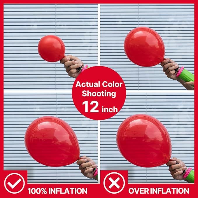 PartyWoo Red Balloons 101pcs 12 Inch Red Helium Balloons for Birthday Graduation Bachelorette Citizenship Firefighter Strawberry Anniversary Cherry Casino Movie Theme Party Decorations Red-Y57