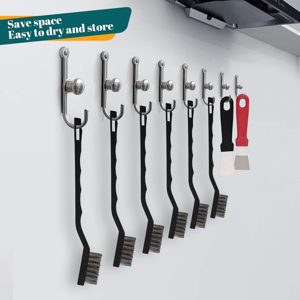 12 Pcs Mini Stainless Steel Wire Brush Set, Wire Scratch Brush with Curved Handle, Cleaning Weld Slag and Rust