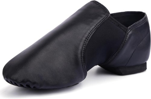 Linodes Unisex Jazz Shoes - Slip-On PU Leather Dance Footwear for Men & Women | Comfortable Fit