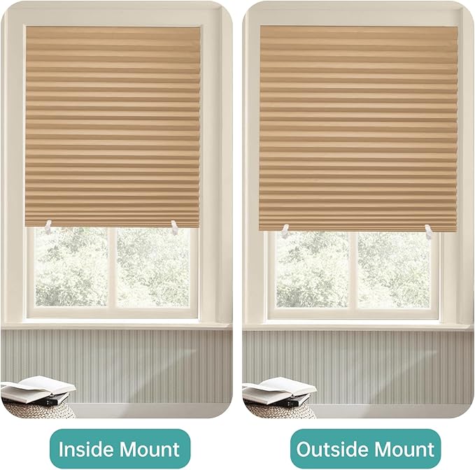 Changshade 6 Pack Temporary Shades, Pleated Paper Blinds