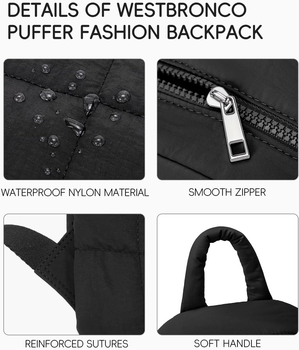 Westbronco Mini Backpack - Lightweight Nylon Purse for Women | Perfect for Travel & Daily Use