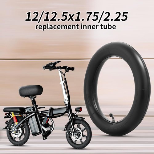 **CR202 Heavy Duty Inner Tube - 12.5" x 2.25" Thick Butyl with Angled Valve Stem | 2-Pack**