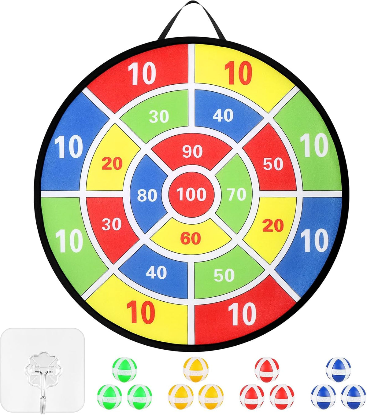 Accmor 29" Large Dart Board - Fun Outdoor Game for Kids with Sticky Balls | Perfect Birthday Gift for Ages 3-12