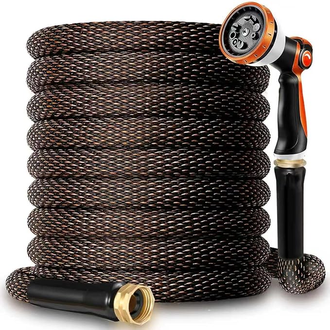 Garden Hose 100FT - 600PSI High Pressure, Kink-Free & Lightweight,No Expanding, Abrasion Resistant Water Hose for Car Wash, Lawn, Watering