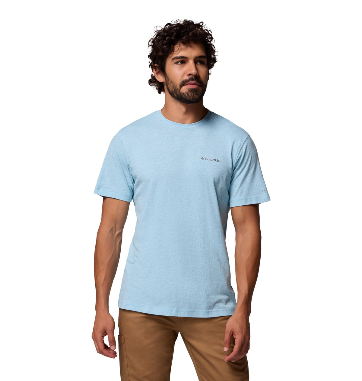 Columbia Mens Thistletown Hills Short Sleeve T-Shirt, Vintage Blue Heather, Large