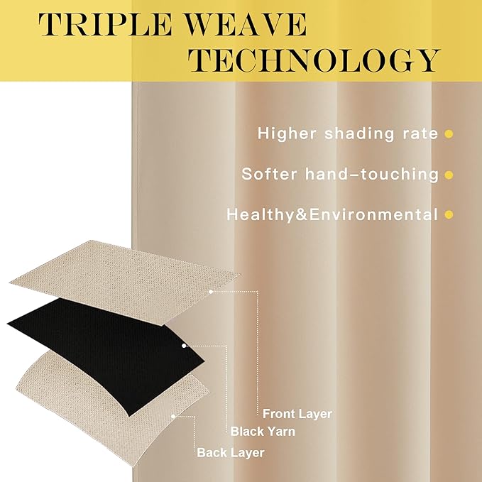 NICETOWN Blackout Drapery Curtain Panel