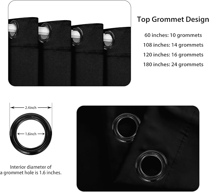 BONZER Black Curtain Dividers